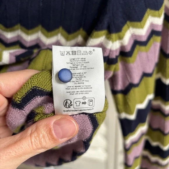 SEZANE Bobbie Cropped Cardigan 100% Cotton Size Small - Picture 7 of 13